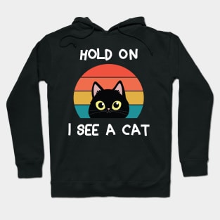 Hold On I See A Cat  Animals Lovers  Cat Lovers Hoodie